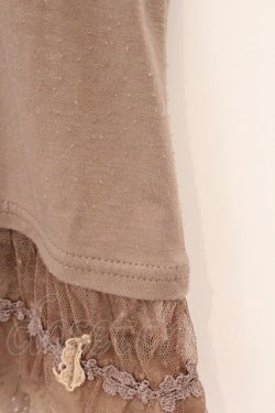 画像3: axes femme / レーザーカットフリルタンクトップ  ブラウン O-26-04-09-090-AX-TO-IG-OS