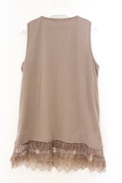 画像4: axes femme / レーザーカットフリルタンクトップ  ブラウン O-26-04-09-090-AX-TO-IG-OS