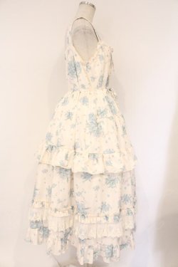 画像5: LUCKY FLOWER / Tower of Flower ティアードドレス  アイボリー×サックス O-26-04-09-006-LO-OP-IG-OS