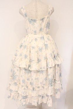 画像6: LUCKY FLOWER / Tower of Flower ティアードドレス  アイボリー×サックス O-26-04-09-006-LO-OP-IG-OS