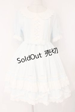 画像1: Flower Bouquet / 刺繍ワンピース  サックス×シロ O-26-04-09-007-LO-OP-IG-OS