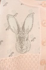 画像2: Candy Stripper / RABBIT FLOWER KNIT CARDIGAN（ラビットフラワーニットカーディガン）  ピンク O-26-04-09-013-PU-TO-IG-OS (2)