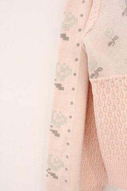 画像3: Candy Stripper / RABBIT FLOWER KNIT CARDIGAN（ラビットフラワーニットカーディガン）  ピンク O-26-04-09-013-PU-TO-IG-OS