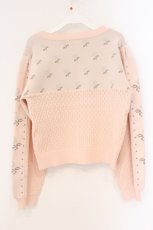 画像4: Candy Stripper / RABBIT FLOWER KNIT CARDIGAN（ラビットフラワーニットカーディガン）  ピンク O-26-04-09-013-PU-TO-IG-OS (4)