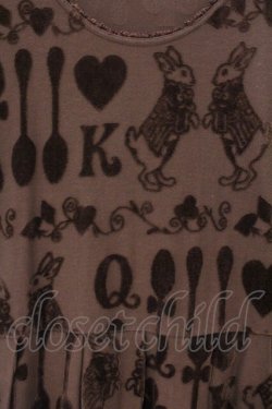 画像2: Emily Temple cute / クイーンズガーデンベロアワンピース  ブラウン O-26-04-09-016-ET-OP-IG-OS