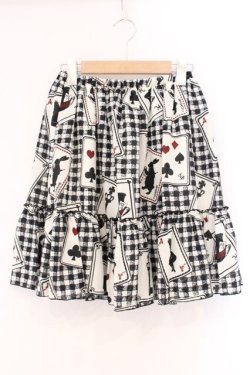 画像1: Sherry Baby / トランプinワンダーランドスカート  シロ×クロ O-26-04-09-021-LO-SK-IG-OS