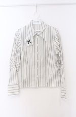 画像1: PEACE NOW / アシンメトリーカラーストライプシャツ M ホワイト O-26-04-10-001-PU-BL-YM-OS (1)