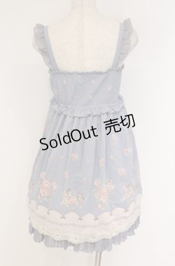 画像2: axes femme / ネコ花パネル柄ベアチュニック  サックス O-26-04-10-042-AX-OP-IG-OS