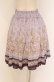 画像2: axes femme / 転写風花柄ハイウエストスカート  ラベンダー O-26-04-10-043-AX-SK-IG-OS (2)