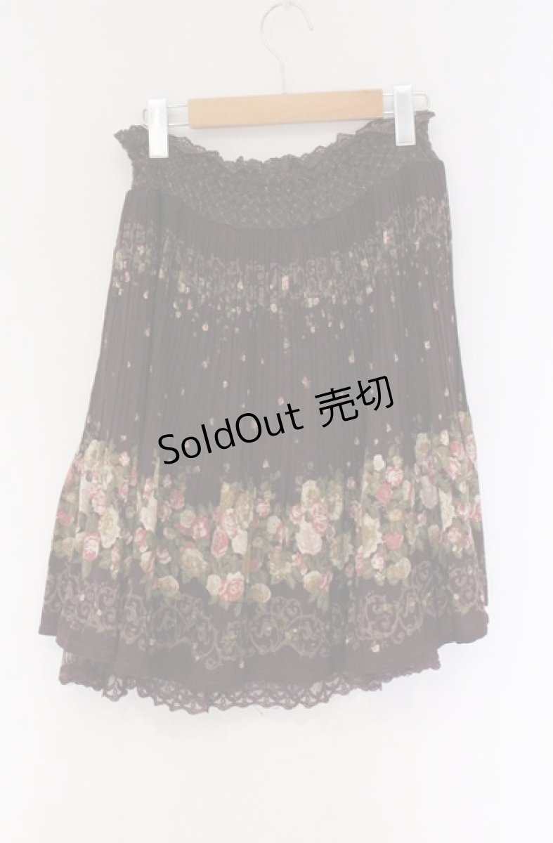 画像3: axes femme / パネル花柄スカート  ワイン O-26-04-10-045-AX-SK-IG-OS (3)