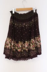 画像3: axes femme / パネル花柄スカート  ワイン O-26-04-10-045-AX-SK-IG-OS (3)