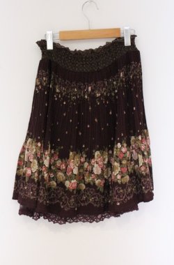 画像3: axes femme / パネル花柄スカート  ワイン O-26-04-10-045-AX-SK-IG-OS