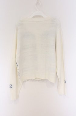 画像2: melume / TT*MAKローズJQCD mikiコラボ 乙女の花園カーディガン LL シロ×ブルー O-26-04-10-047-0-TO-IG-OS