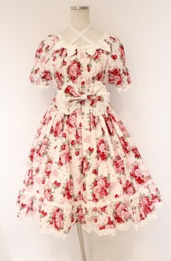 画像1: BABY,THE STARS SHINE BRIGHT / シュガーブーケ〜永遠の乙女の憧れ〜柄ワンピース  オフシロ O-26-04-10-052-BA-OP-OW-OS