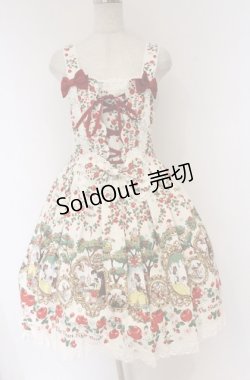 画像1: BABY,THE STARS SHINE BRIGHT / 白雪姫〜りんごの森の物語〜柄ジャンパースカートI  生成り O-26-04-10-053-BA-OP-OW-OS