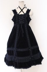 BABY,THE STARS SHINE BRIGHT / 別珍ベビードールジャンパースカート＆プリンセスドロップヘッドドレスセット  コン O-26-04-10-054-BA-OP-OW-OS