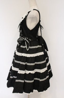 画像3: BABY,THE STARS SHINE BRIGHT / Maison de Petite Rubanジャンパースカート  クロ×シロ O-26-04-10-056-BA-OP-OW-OS