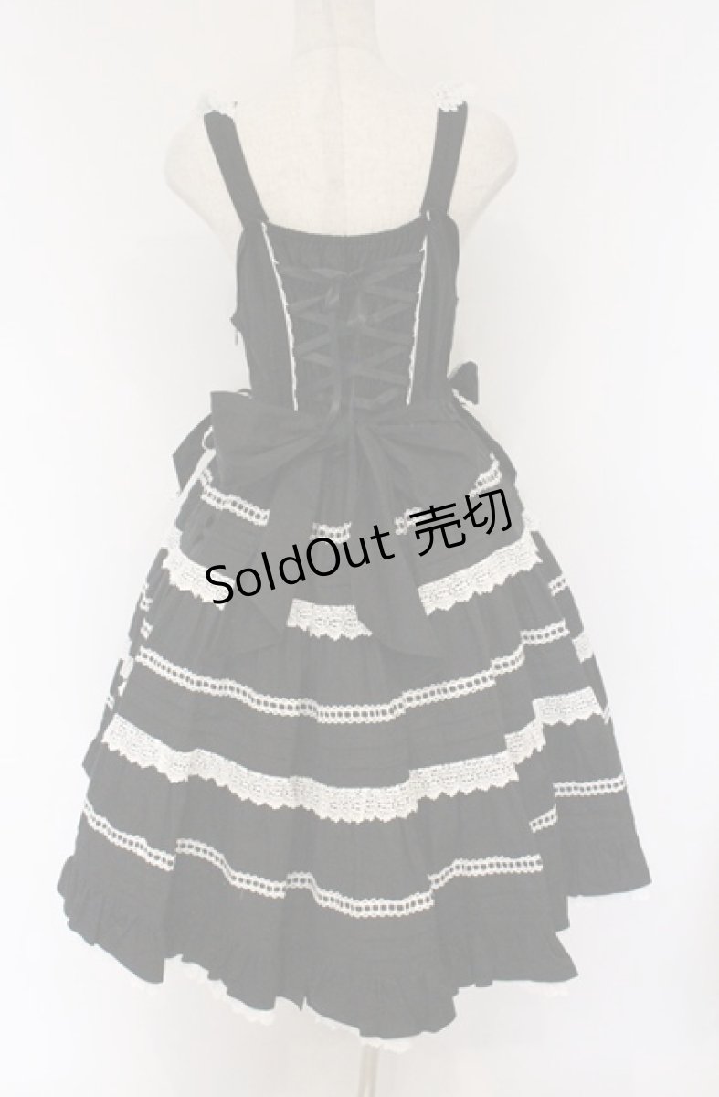 画像4: BABY,THE STARS SHINE BRIGHT / Maison de Petite Rubanジャンパースカート  クロ×シロ O-26-04-10-056-BA-OP-OW-OS (4)
