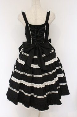 画像4: BABY,THE STARS SHINE BRIGHT / Maison de Petite Rubanジャンパースカート  クロ×シロ O-26-04-10-056-BA-OP-OW-OS