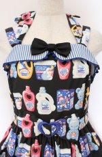 画像2: Angelic Pretty / Sunny Smile Laundryジャンパースカート  クロ O-26-04-10-059-AP-OP-OW-OS (2)