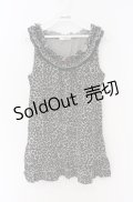 axes femme / 巻き薔薇レオパードタンク  グレー O-26-04-10-008-AX-TO-IG-OS