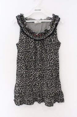 画像1: axes femme / 巻き薔薇レオパードタンク  グレー O-26-04-10-008-AX-TO-IG-OS