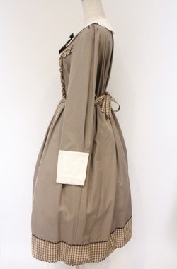 画像3: ALICE and the PIRATES / スクールガールワンピース  ベージュ×ブラウン O-26-04-10-060-PA-OP-OW-OS