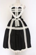 画像1: Royal Princess Alice / Nostalgia・kuuaコラボ　ジャンパースカート  クロ×シロ O-26-04-10-061-LO-OP-OW-OS (1)