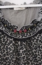 画像2: axes femme / 巻き薔薇レオパードタンク  グレー O-26-04-10-008-AX-TO-IG-OS (2)