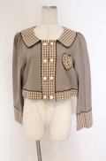 ALICE and the PIRATES / スクールガールオーバーブラウス ベージュ×ブラウン  O-26-04-10-063-PA-BL-OW-OS