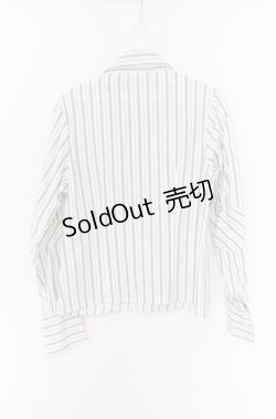 画像2: PEACE NOW / アシンメトリーカラーストライプシャツ M ホワイト O-26-04-10-001-PU-BL-YM-OS