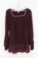 画像1: axes femme / ラメ刺繍カットソー M ワイン O-26-04-10-018-AX-TO-IG-OS (1)