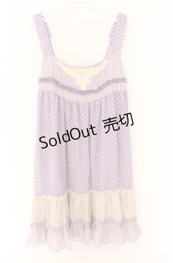 画像1: axes femme / ドットシフォンチュニック M ラベンダー O-26-04-10-019-AX-OP-IG-OS