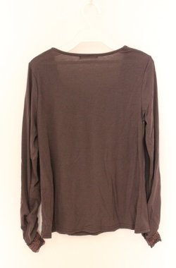 画像2: axes femme / フラワーレース使いインナーカットソー M ブラウン O-26-04-10-023-AX-TO-IG-OS