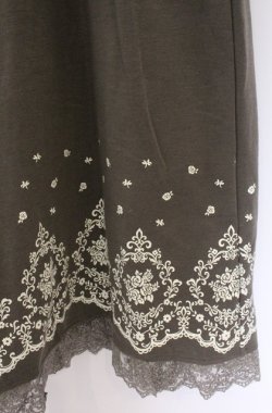 画像2: axes femme / 裾プリントパンツ  グリーン O-26-04-10-025-AX-PA-IG-OS