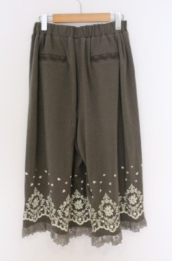画像3: axes femme / 裾プリントパンツ  グリーン O-26-04-10-025-AX-PA-IG-OS