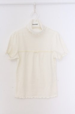 画像1: LIZ LISA / パフスリーブハイネックトップス  アイボリー O-26-04-10-027-LO-TO-IG-OS