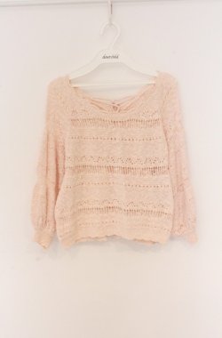 画像1: LIZ LISA / 透かし編みドルマントップス  ピンク O-26-04-10-028-LO-TO-IG-OS