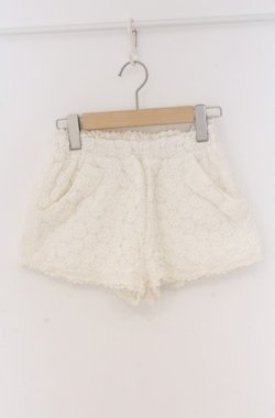 画像1: LIZ LISA / 総レースペチパンツ  シロ O-26-04-10-029-LO-PA-IG-OS