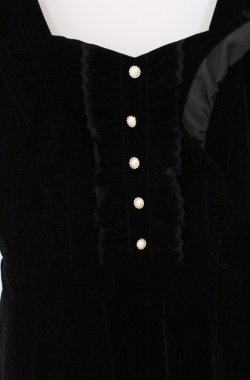 画像2: Honey Cinnamon / ベロアフリルジャンスカ  クロ O-26-04-10-032-LO-OP-IG-OS