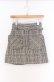 画像1: Honey Cinnamon / パールバックルツイードスカート  クロ×アイボリー O-26-04-10-033-LO-SK-IG-OS (1)
