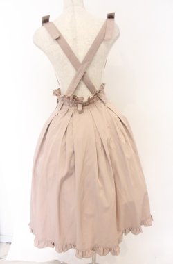 画像2: Honey Cinnamon / サスペンダープリーツスカート  ピンクベージュ O-26-04-10-034-LO-SK-IG-OS