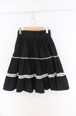 画像1: Eri Aino's collaboration / シャーロットの水曜日スカート M クロ×シロ O-26-04-10-035-PU-SK-IG-OS