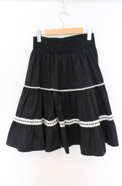 画像2: Eri Aino's collaboration / シャーロットの水曜日スカート M クロ×シロ O-26-04-10-035-PU-SK-IG-OS