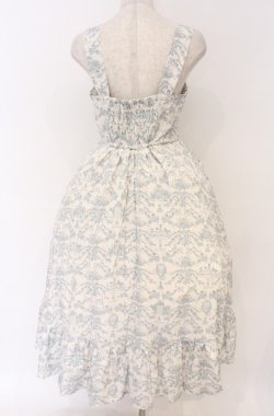 画像3: m petit by misako / ニナスコラボ トワルドジュイジャンパースカート M オフシロ×ブルー O-26-04-10-036-LO-OP-IG-OS