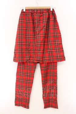 画像3: anko ROCK / スカートレイヤードパンツ  レッド O-26-04-11-033-PU-PA-IG-OS