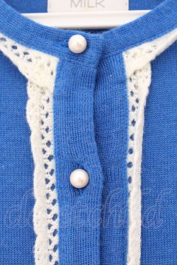 画像2: MILK / レーストリミングカーデ  アオ O-26-04-11-038-ML-TO-YM-OS