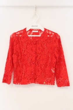 画像1: MILK / シアーレースカーデ  アカ O-26-04-11-039-ML-TO-YM-OS