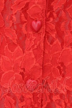 画像2: MILK / シアーレースカーデ  アカ O-26-04-11-039-ML-TO-YM-OS