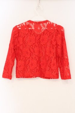 画像3: MILK / シアーレースカーデ  アカ O-26-04-11-039-ML-TO-YM-OS